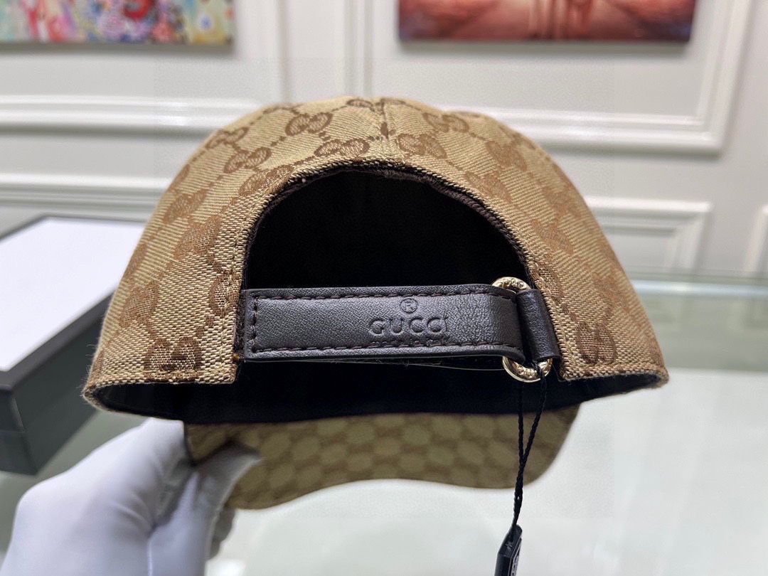 Gucci Canvas Baseball Cap Brown - Soul Replicas