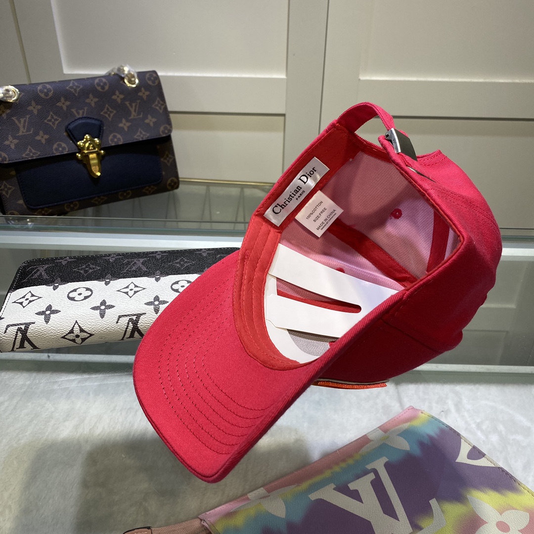 Christian Dior Jack Dior Baseball Cap In Red - Soul Replicas