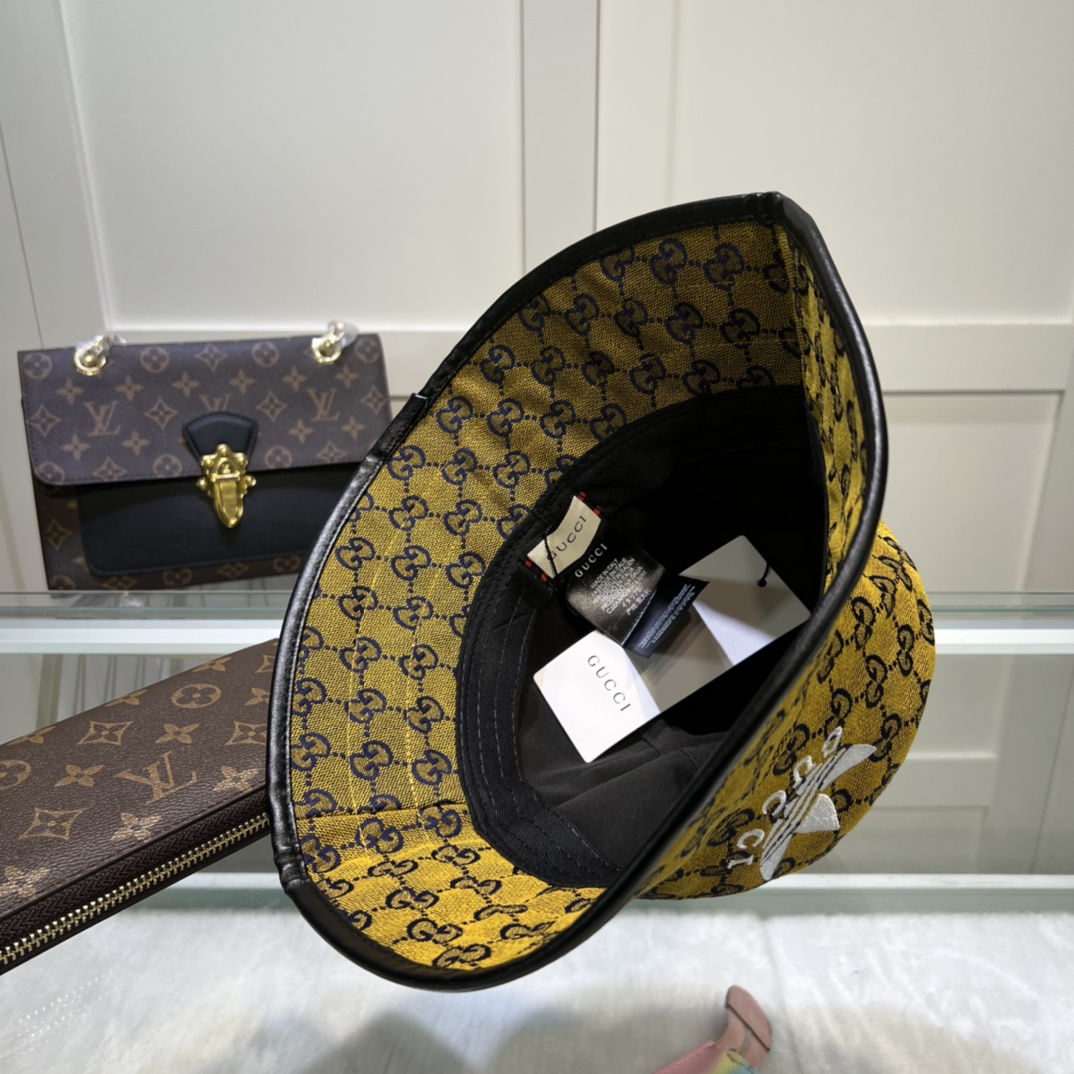 Gucci x Adidas Bucket Hat Yellow Gucci Hat - Soul Replicas