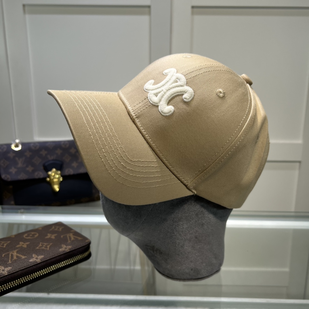 Celine Triomphe Baseball Cap Beige Celine Cap - Soul Replicas