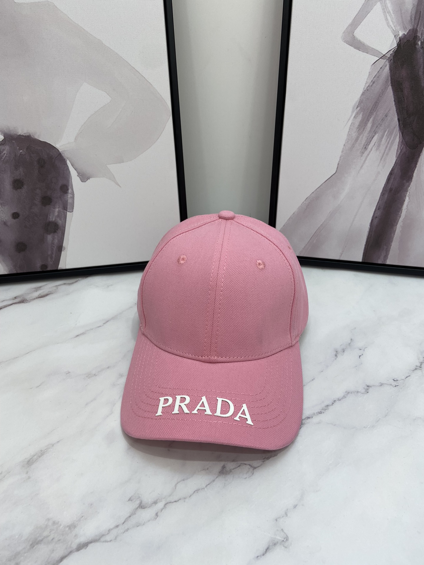 Prada Drill Baseball Cap Pink Prada Cap - Soul Replicas