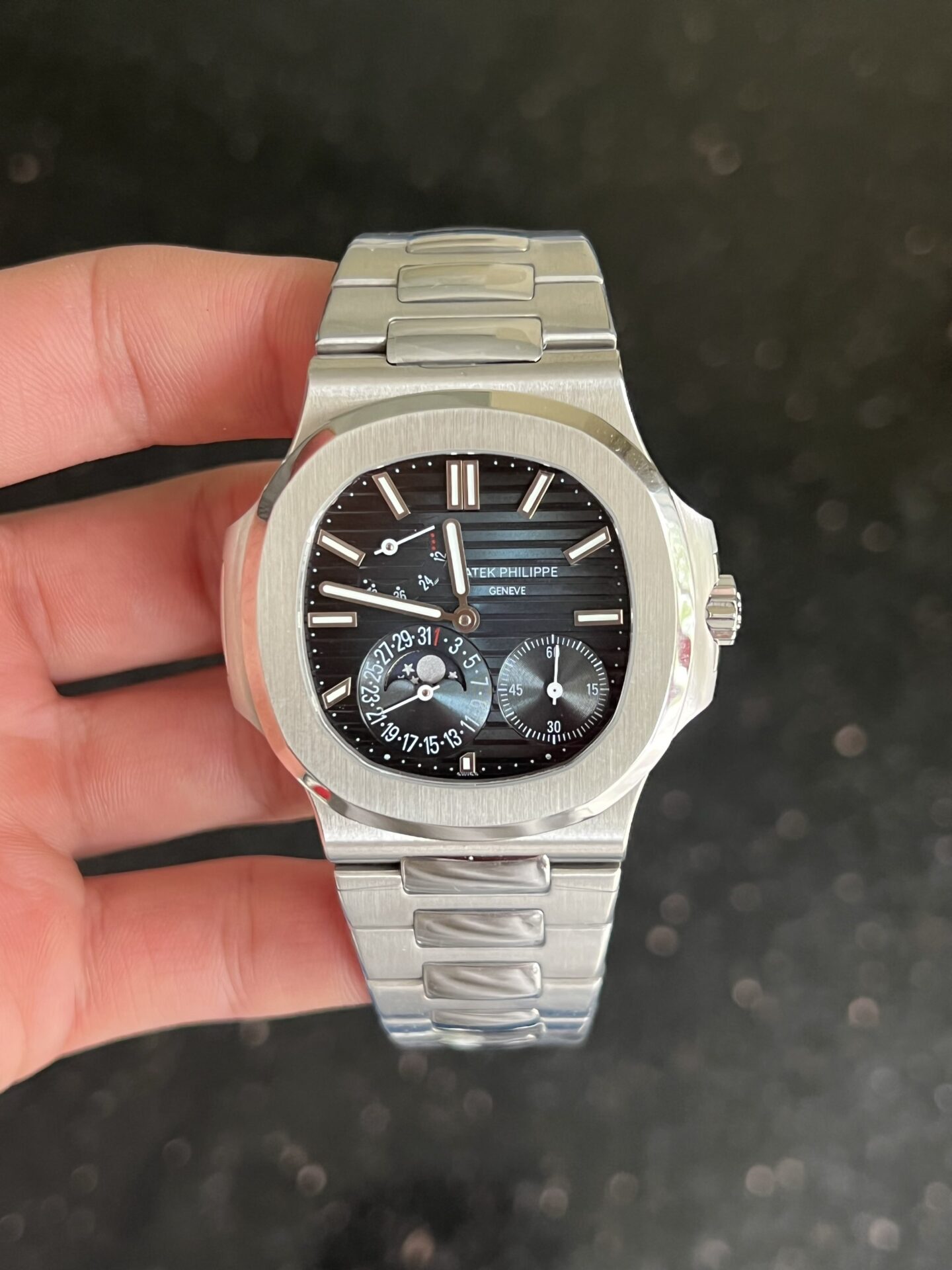 Patek Philippe Replica 1:1 Watch Nautilus 5712 Blue Black Dial GRF 40mm - Soul Replicas