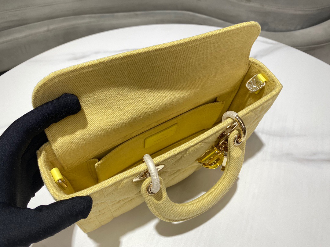 Christian Dior Lady D-Joy Bag Yellow For Women. Women's Handbags 26cm/10in CD - Soul Replicas