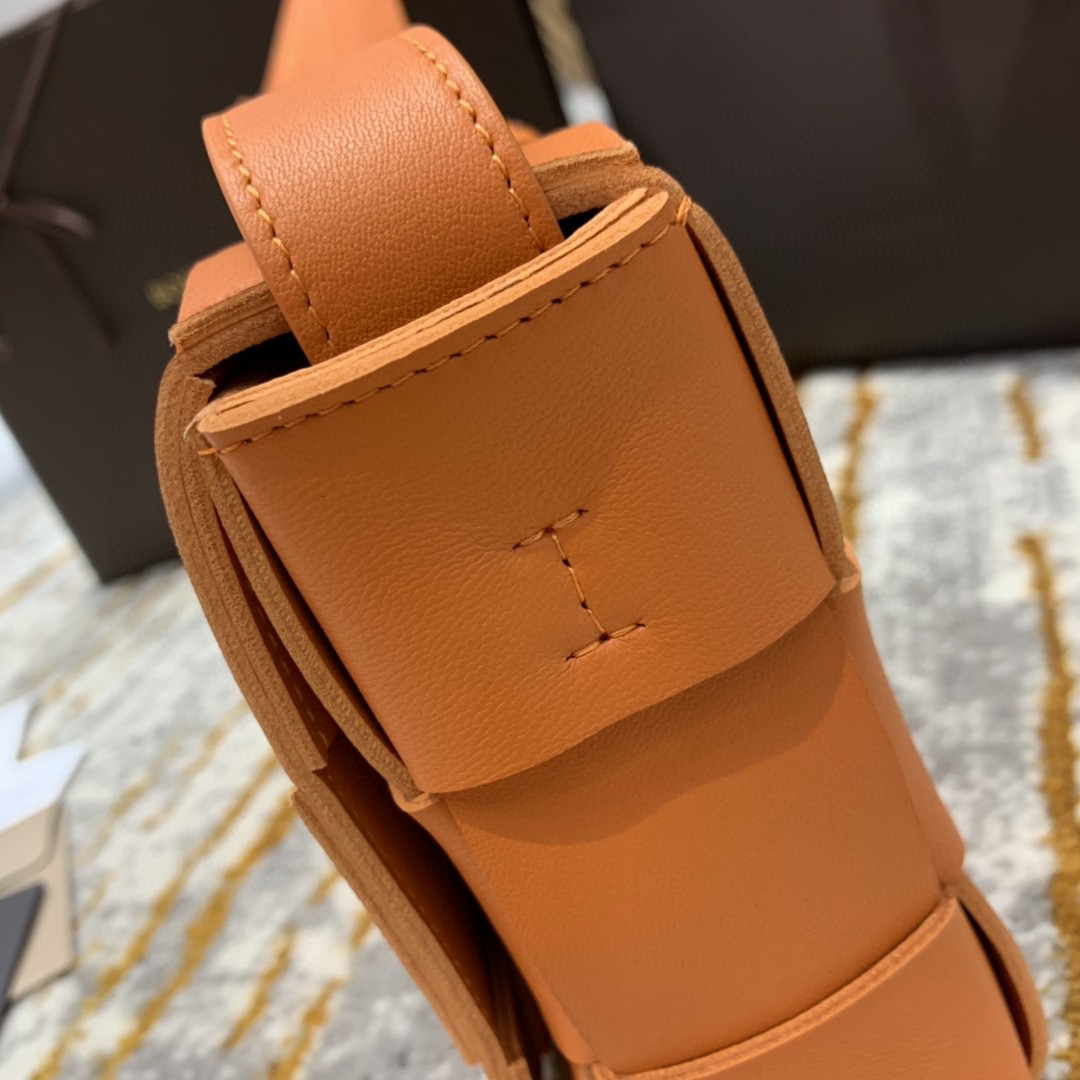 Bottega Veneta Cassette Bag For Women 9.1in/23cm In Tangerine 578004VMAY17003 - Soul Replicas