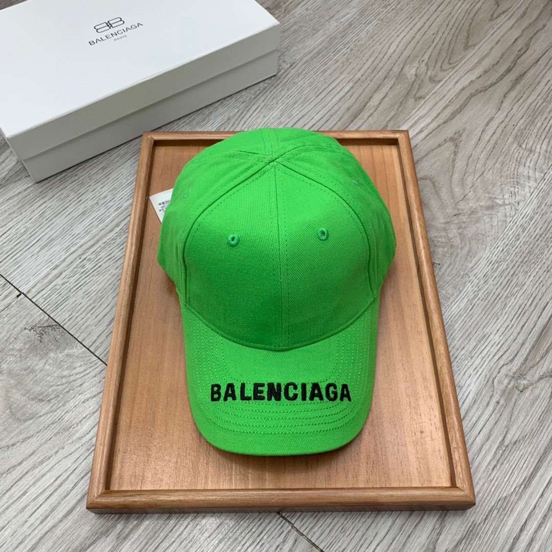 Balenciaga Logo Visor Cap In Green - Soul Replicas