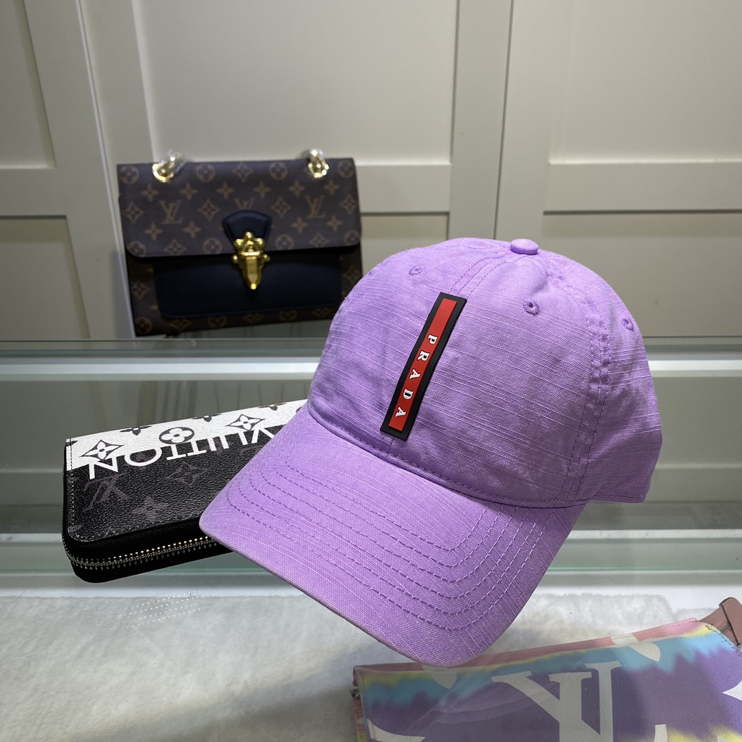 Prada Denim Baseball Cap Purple Prada Cap - Soul Replicas