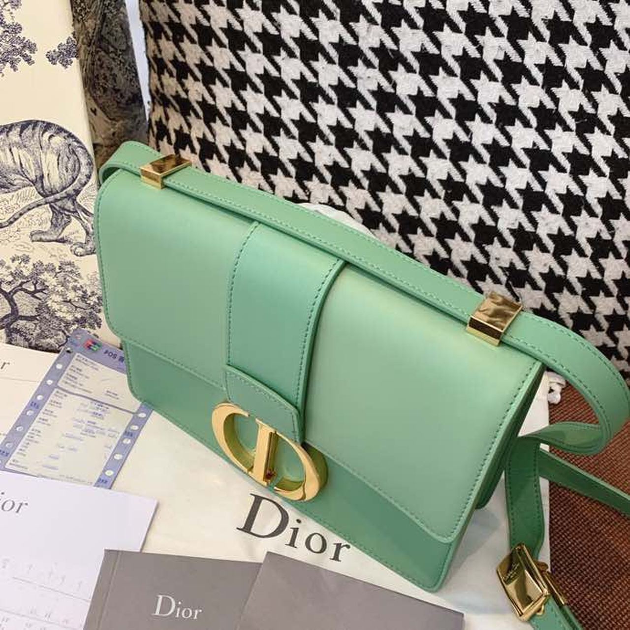 Christian Dior Medium 30 Montaigne Bag Deep Mint Green Box For Women 24cm/9in CD - Soul Replicas