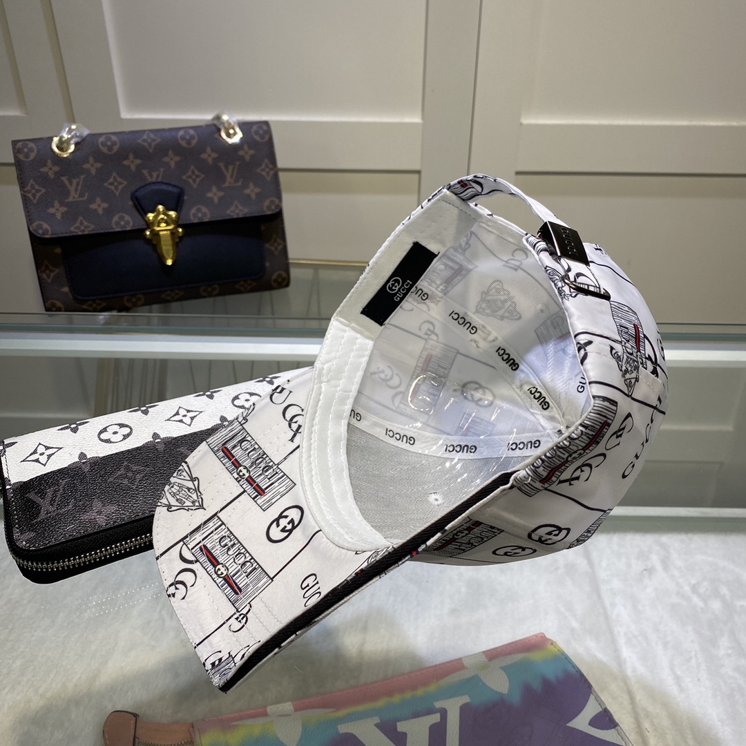 Gucci Canvas Baseball Cap White - Soul Replicas