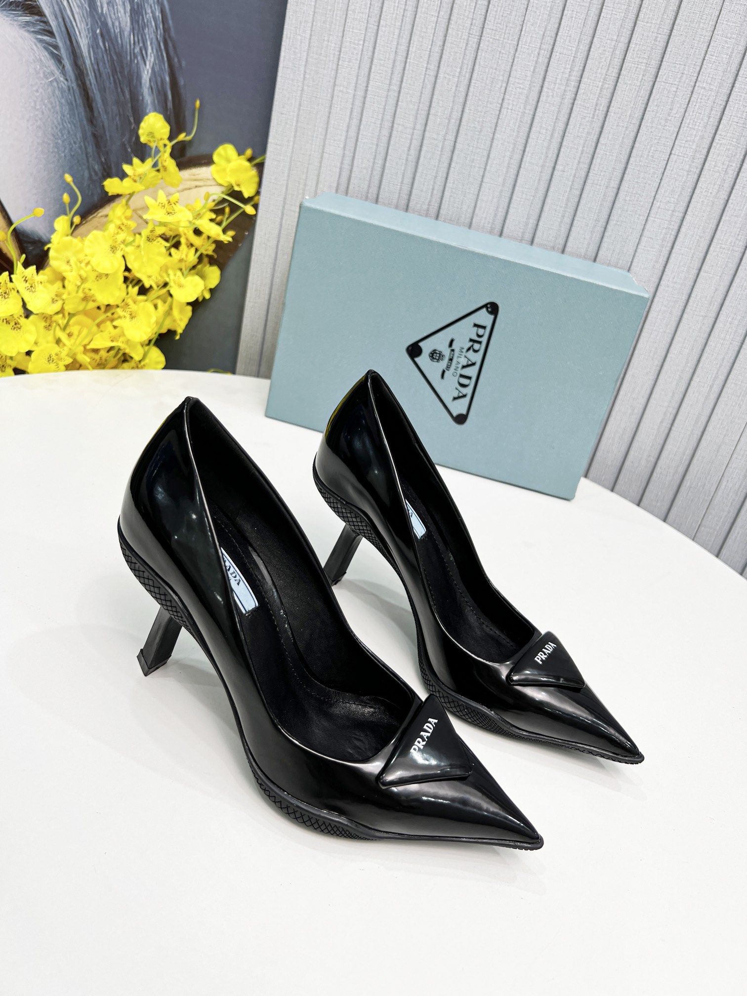 Prada Brushed Slingback Pumps Black For Women Prada - Soul Replicas