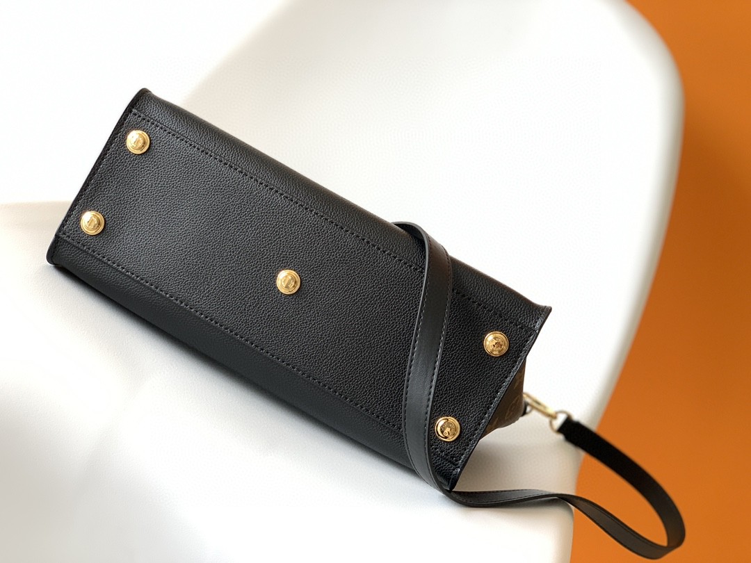 Louis Vuitton On My Side MM Tote Bag Monogram Canvas Black For Women. Women-s Handbags. Shoulder Bags 12in/31cm LV M53823 - Soul Replicas