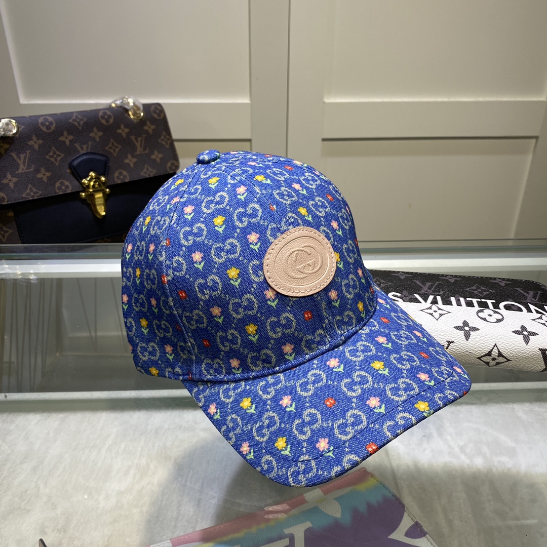 Gucci Canvas Baseball Cap Blue - Soul Replicas