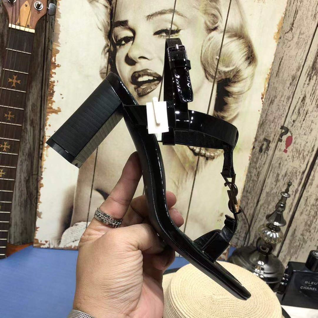 Yves Saint Laurent Women's Cassandra Heeled Sandals Black For Women YSL - Soul Replicas