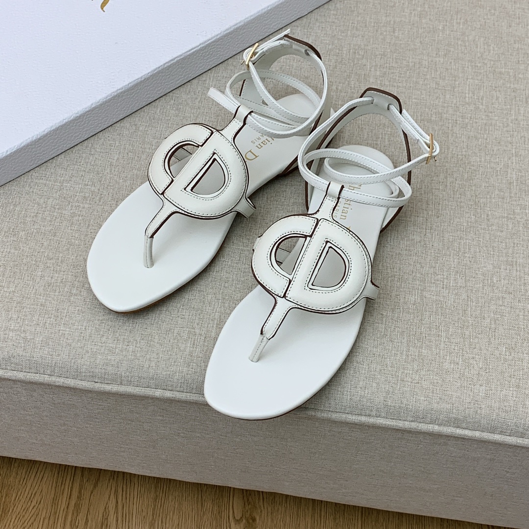 Christian Dior D Club Sandal White For Women CD - Soul Replicas