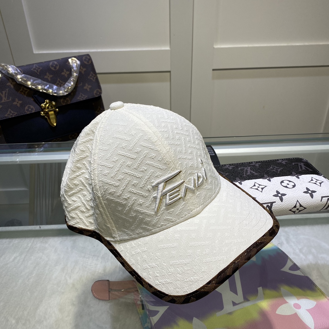 Fendi Baseball Cap White Fendi Cap - Soul Replicas
