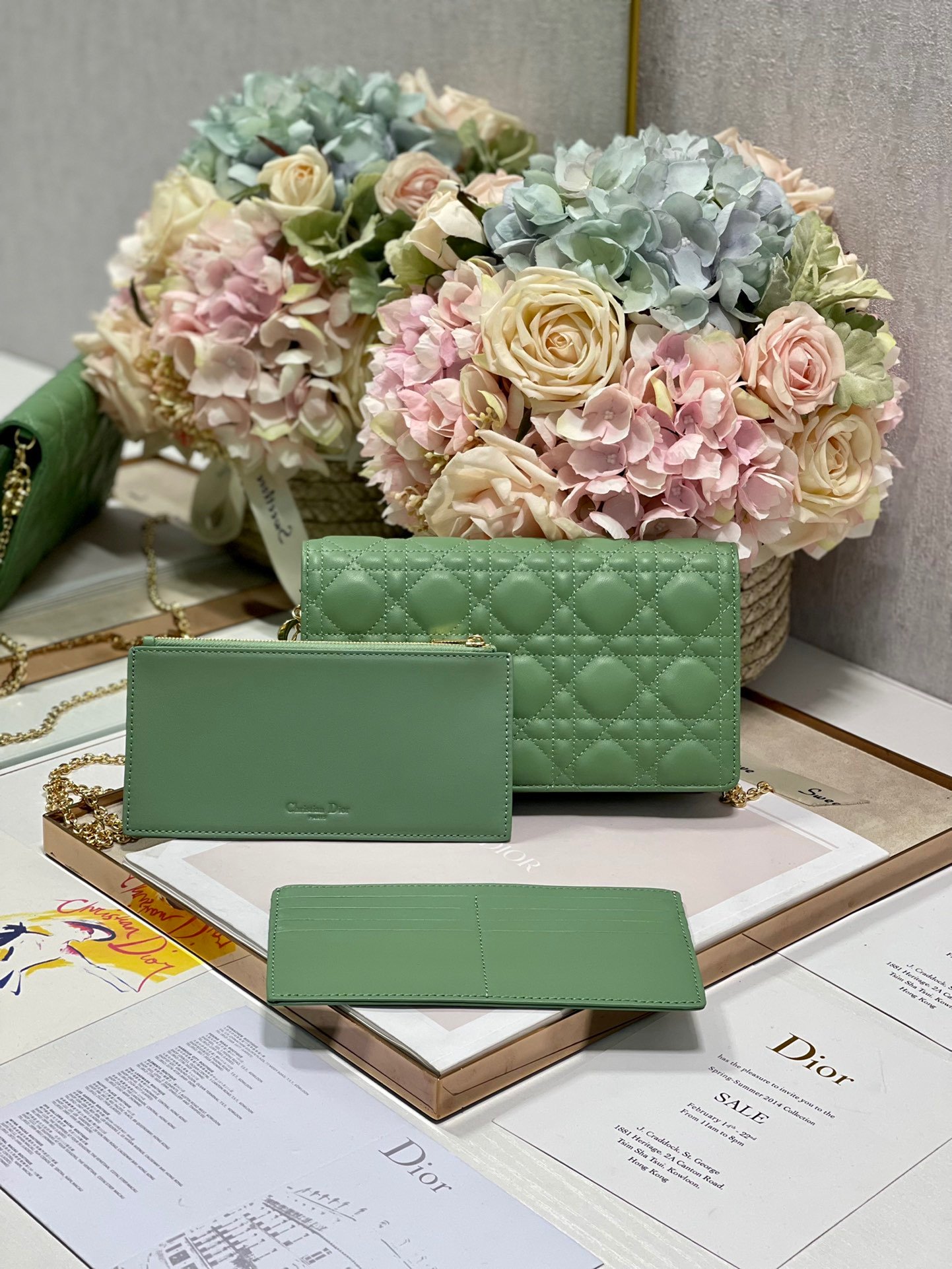 Christian Dior Lady Dior Pouch Turquoise. For Women. Women's Handbags 8.5in/21.5cm CD - Soul Replicas