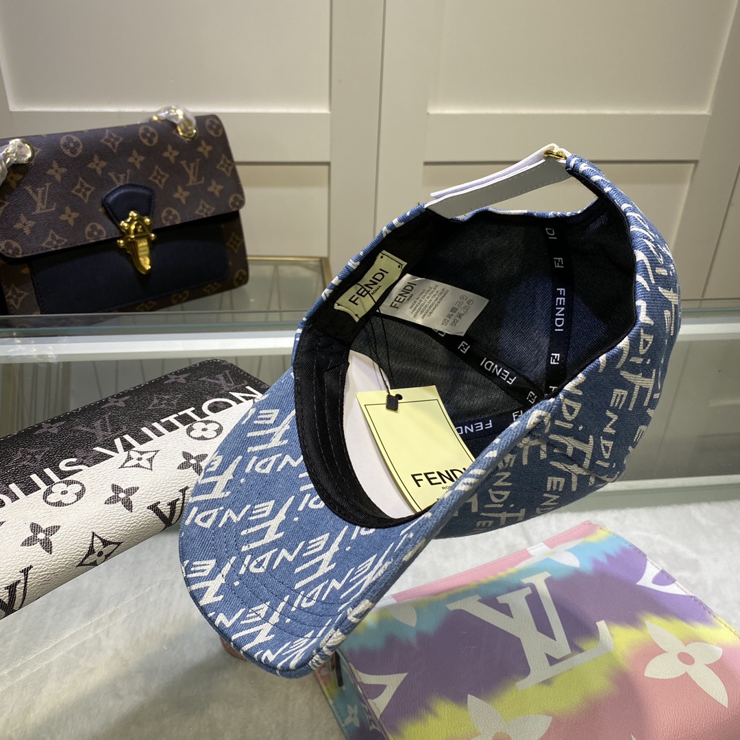 Fendi Baseball Cap Blue Fendi Cap - Soul Replicas