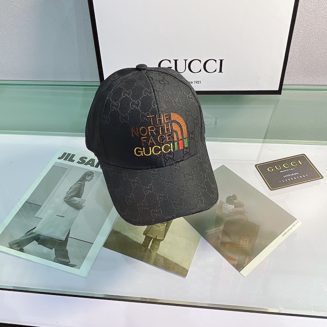 Gucci Canvas Baseball Cap Black - Soul Replicas