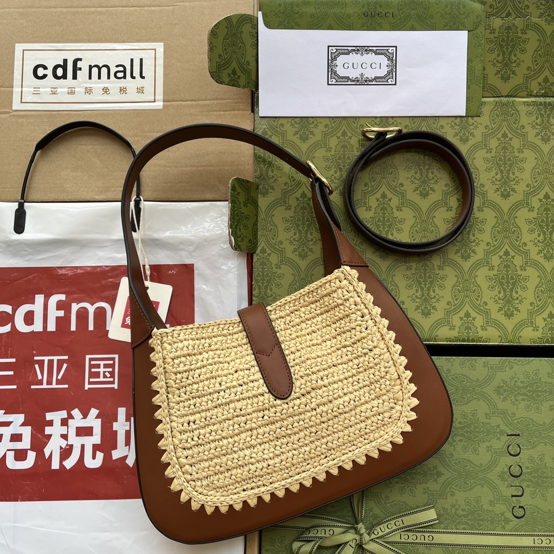 Gucci Jackie 1961 Small Bag Beige And Brown For Women. Women-s Bags 10.8in/27.5cm Gucci‎ ‎‎ - Soul Replicas