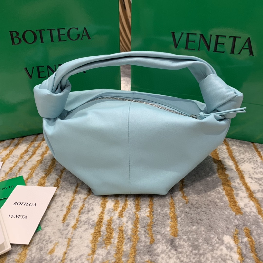 Bottega Veneta Double Knot Bag For Women 11.8in/30cm In Light Blue - Soul Replicas