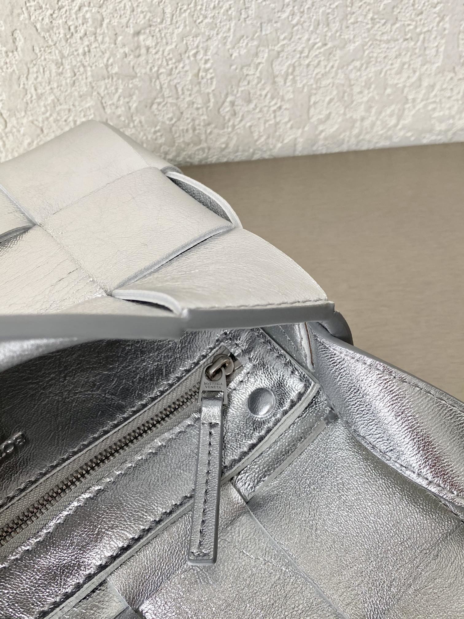 Bottega Veneta Cassette Crossbody Bag Silver. For Women. Women-s Bags 9.1in/23cm  - Soul Replicas