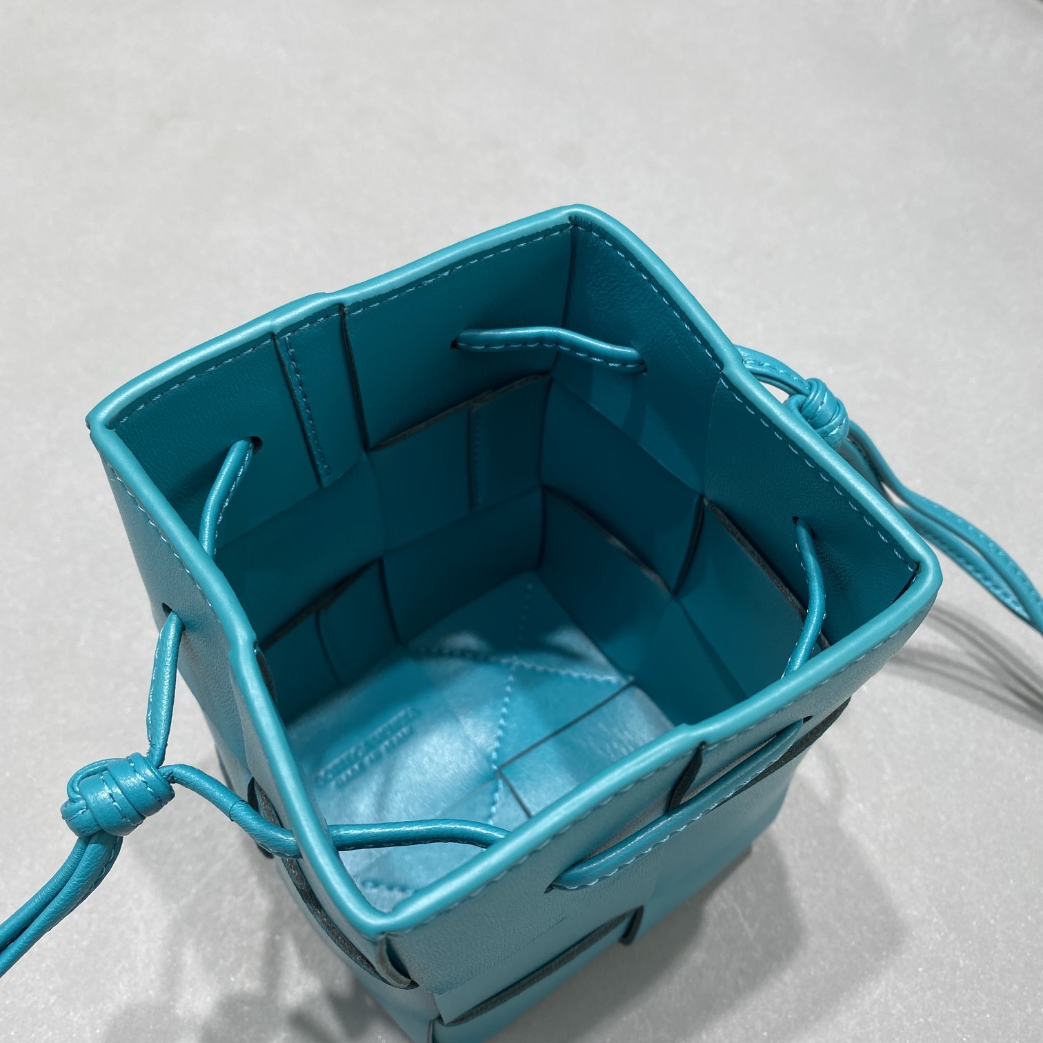 Bottega Veneta Mini Cassette Bucket Bag Blue. For Women. Women-s Bags 5.5in/14cm - Soul Replicas