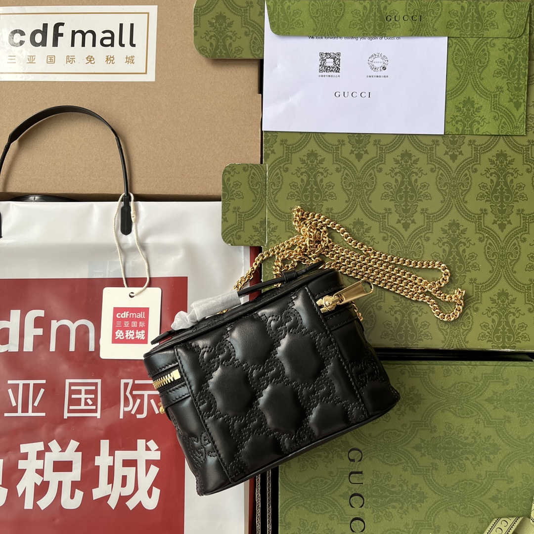 Gucci Quilted Gucci Mini Handbag Black For Women. Women-s Bags 6.3in/16cm Gucci 723770 UM8IG 1000 - Soul Replicas