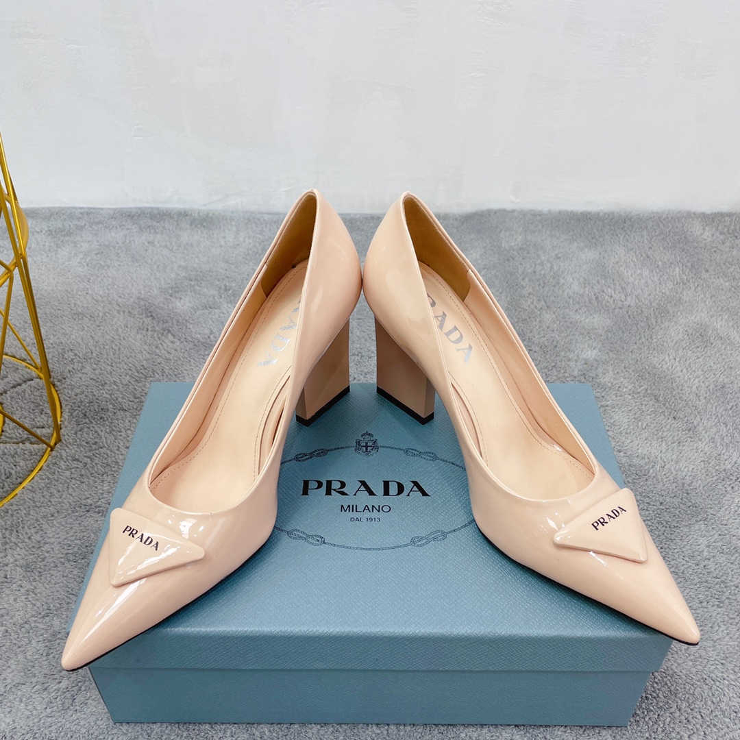 Prada Brushed Pumps Beige For Women Prada - Soul Replicas