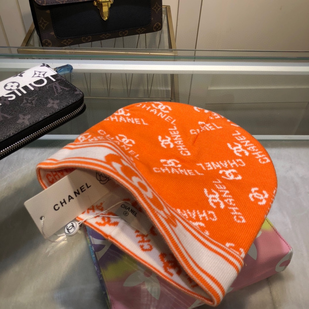 Chanel Beanie In Orange - Soul Replicas