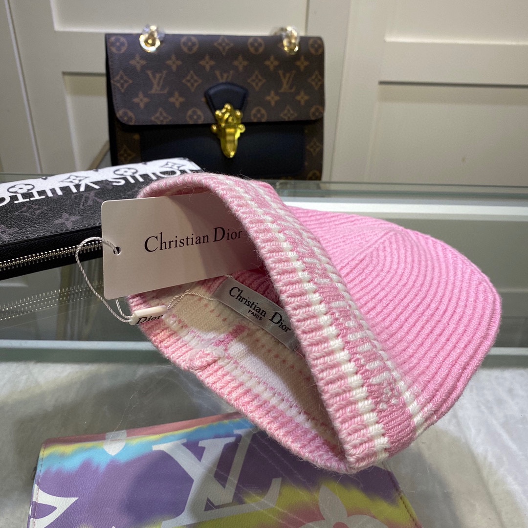 Dior Pompom Beanie In Pink - Soul Replicas