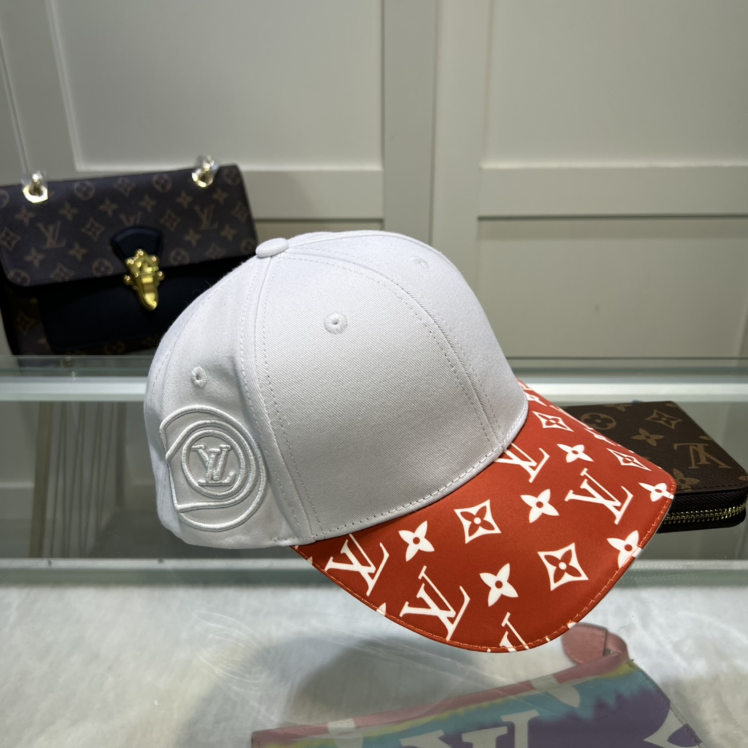 Louis Vuitton Match Cap White/Red LV Cap M77743 - Soul Replicas