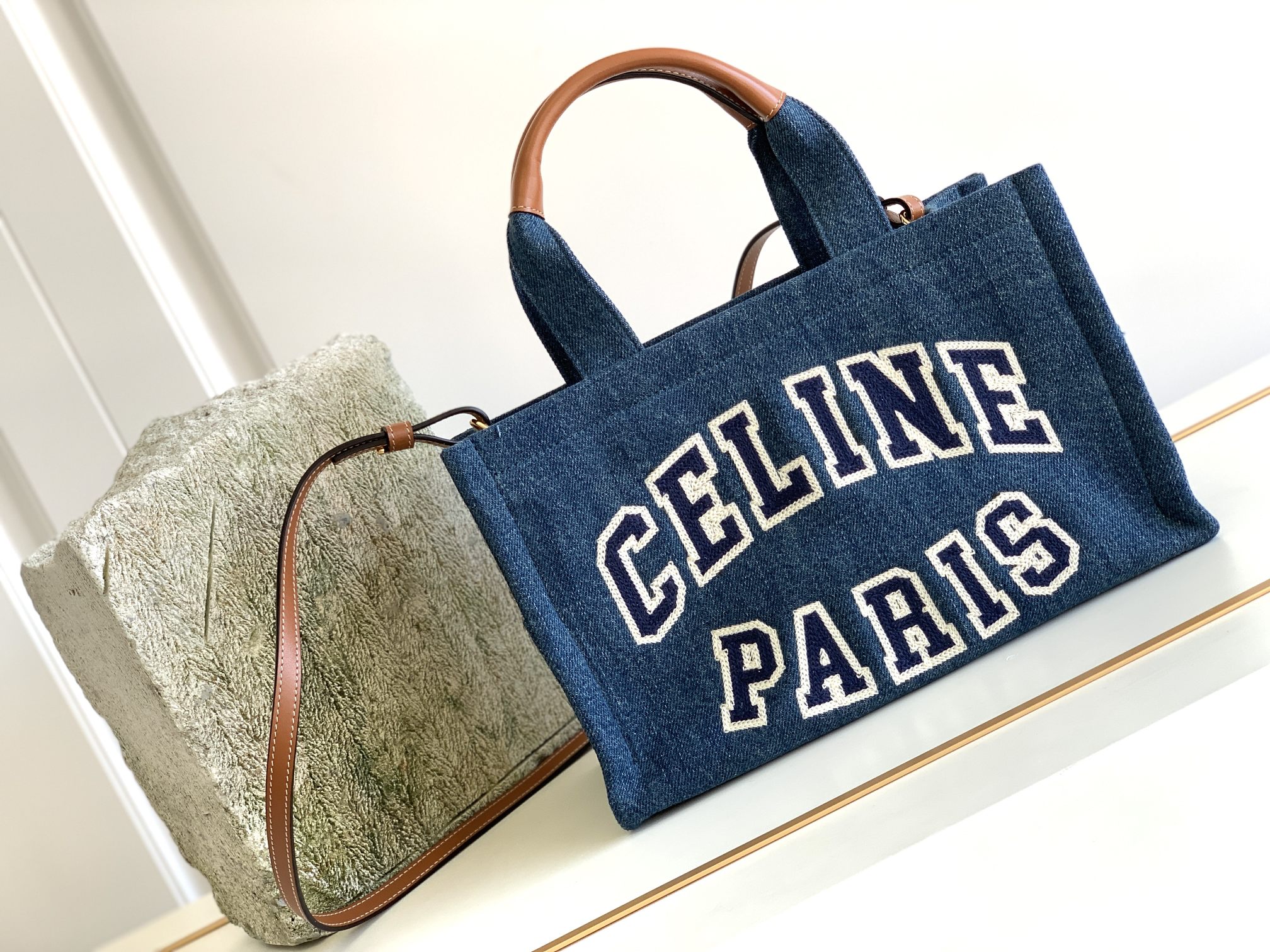 Celine Small Denim Tote For Women 11.4in/29cm - Soul Replicas