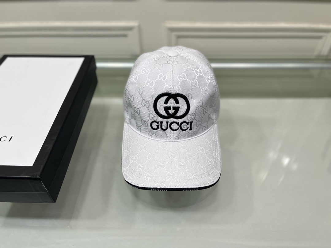 Gucci Canvas Baseball Hat White Gucci Hat - Soul Replicas