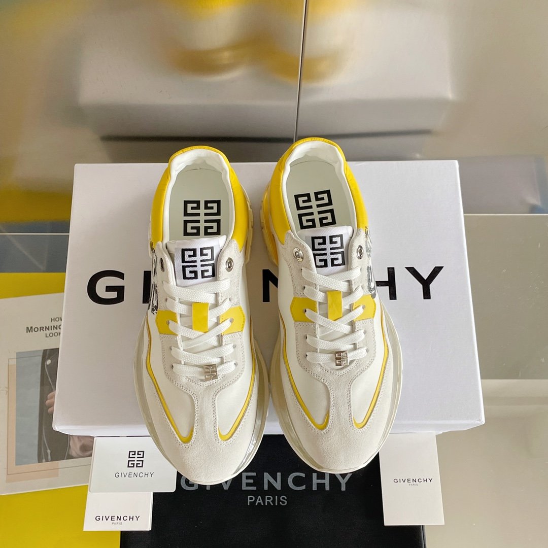 Givenchy Air Cushion Sneakers Yellow For Men GVC - Soul Replicas