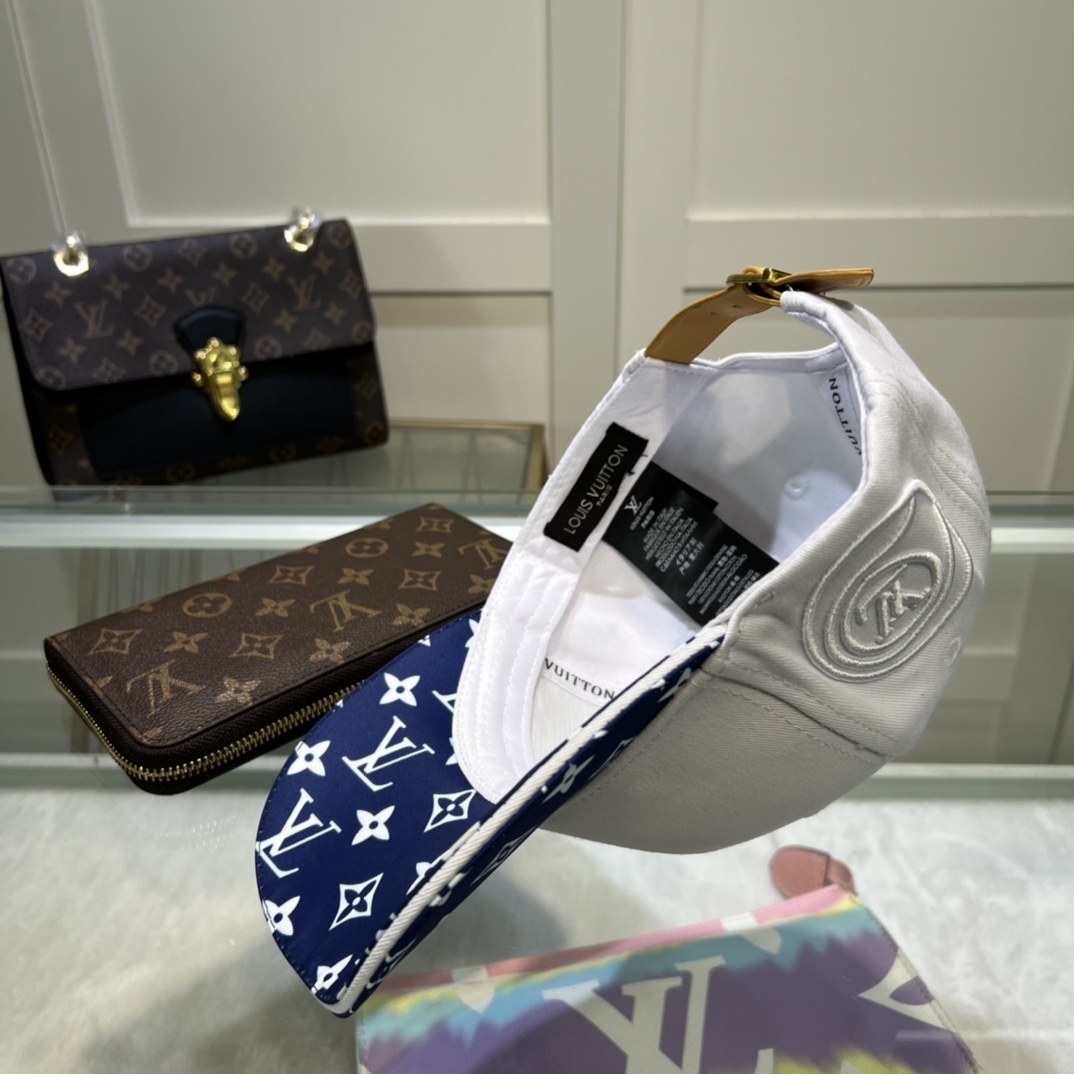 Louis Vuitton Match Cap White/Blue LV Cap M77741 - Soul Replicas