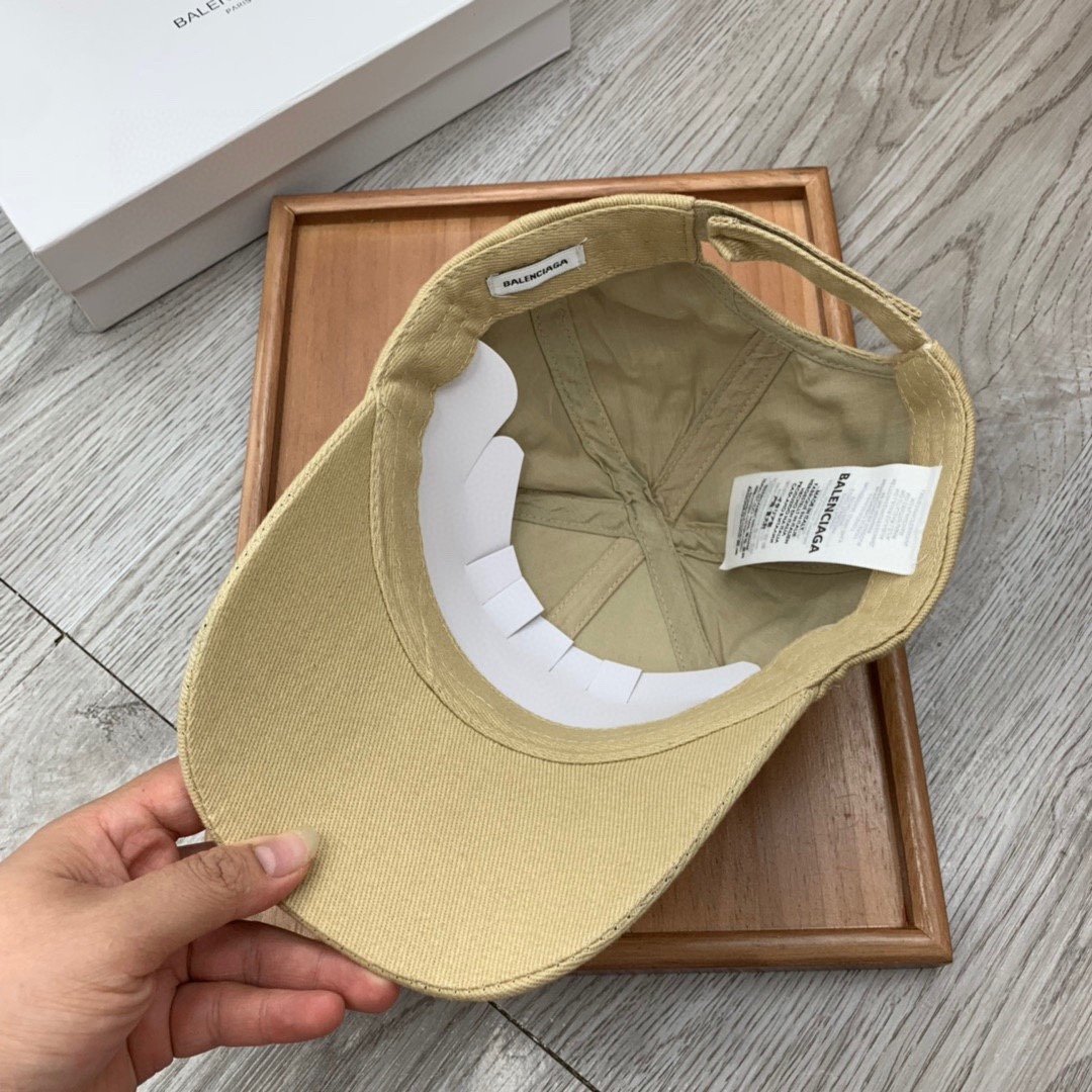Balenciaga Logo Visor Cap In Beige - Soul Replicas
