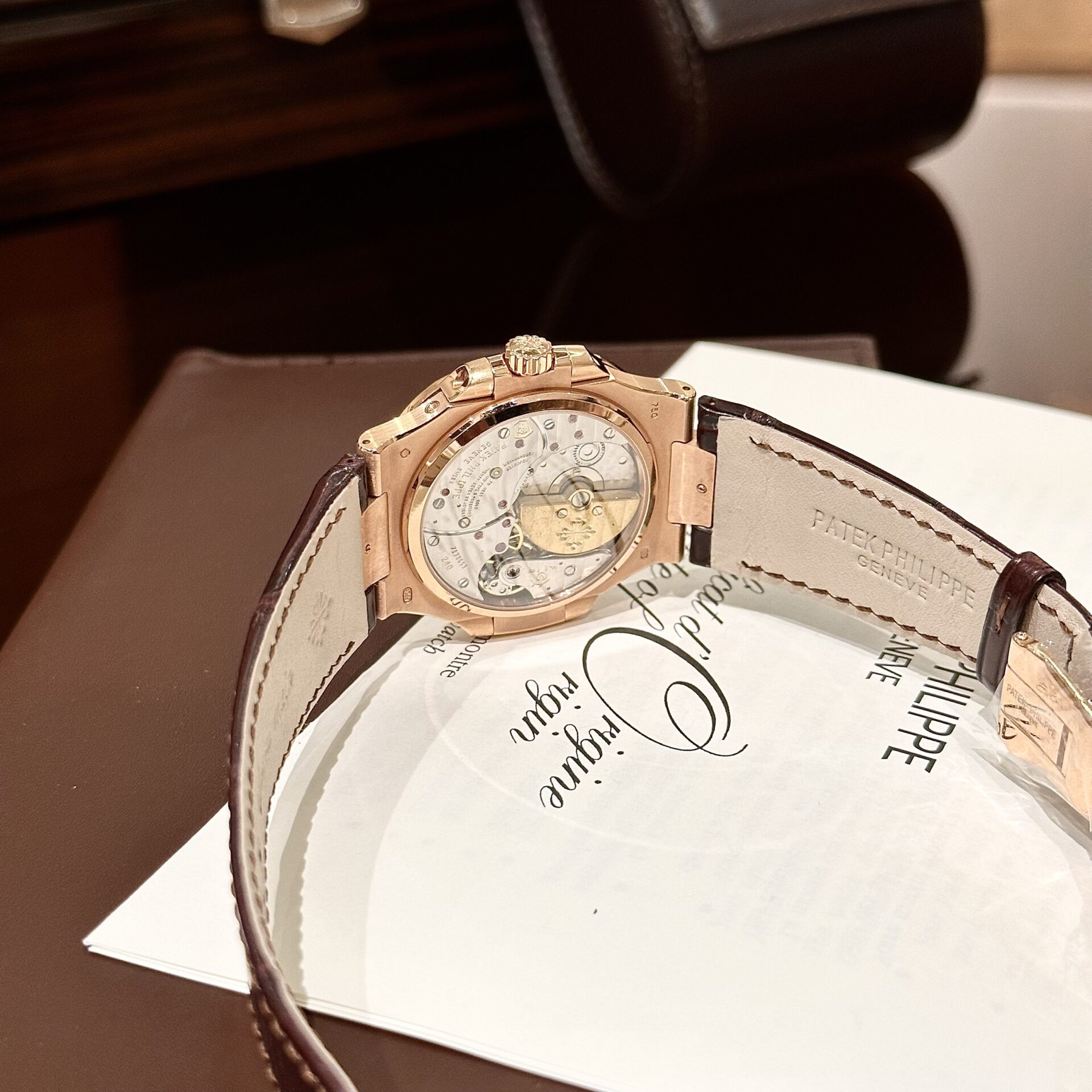 Patek Philippe Nautilus 5724 Gold Wrapped With Ruby Bezel 40mm - Soul Replicas