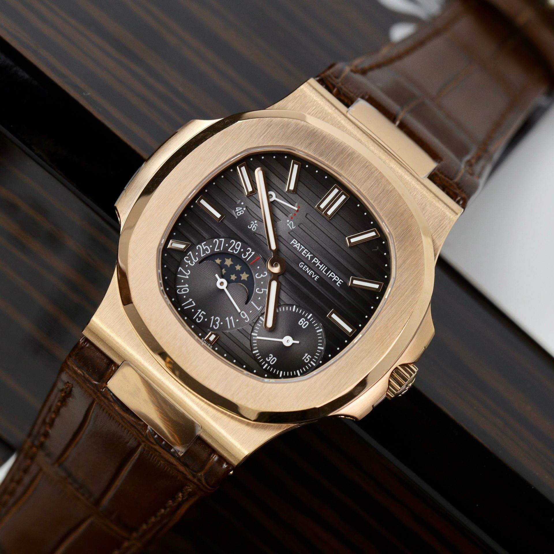 Patek Philippe Replica Watch Nautilus 5712R Rose Gold PPF Factory 40mm - Soul Replicas