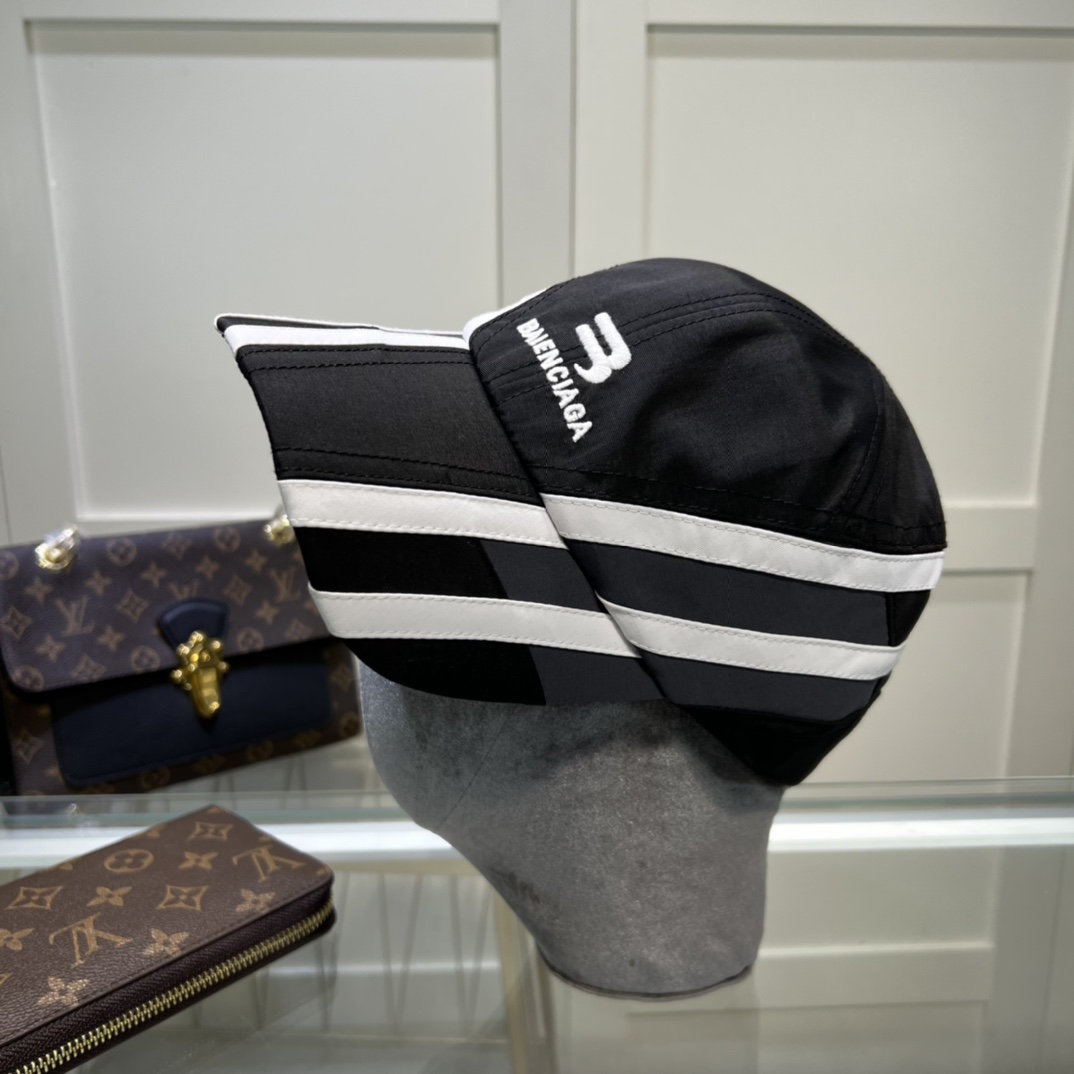 Balenciaga Logo Visor Cap Black Cap - Soul Replicas