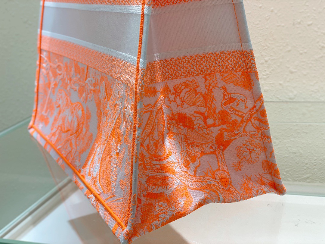 Christian Dior Large Dior Book Tote Orange. For Women. Women's Handbags 16.5in/42cm CD - Soul Replicas