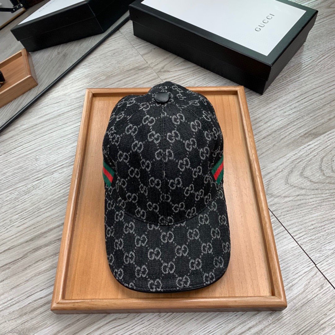 Gucci Canvas Baseball Cap Black - Soul Replicas
