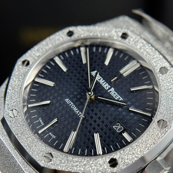 Audemars Piguet Royal Oak 15410 Frosted Gold Best Replica Watch Blue Dial APS Factory 41mm - Soul Replicas
