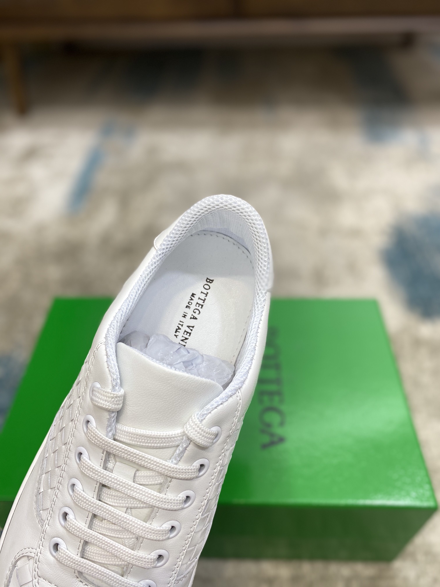 Bottega Veneta Men's With Wave Line Sneakers White For Men - Soul Replicas