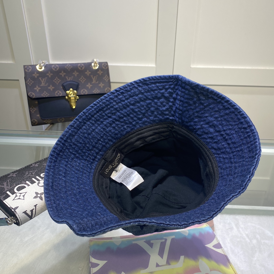 Louis Vuitton Illusion Denim Monogram Bucket Hat Blue LV Hat - Soul Replicas