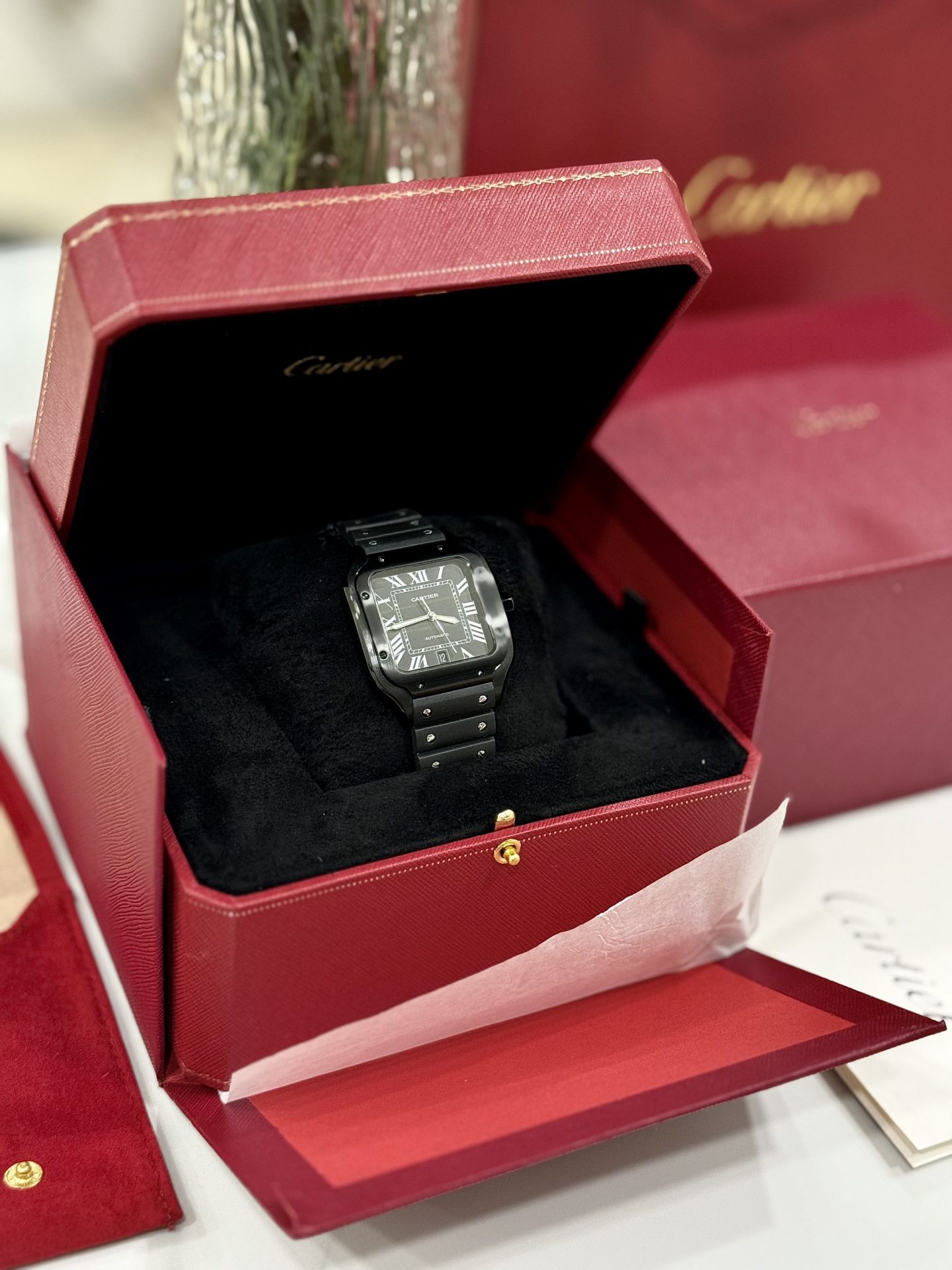 Cartier Replica Watch Santos WSSA0039 Black Rubber Strap BV Factory 39.8mm - Soul Replicas