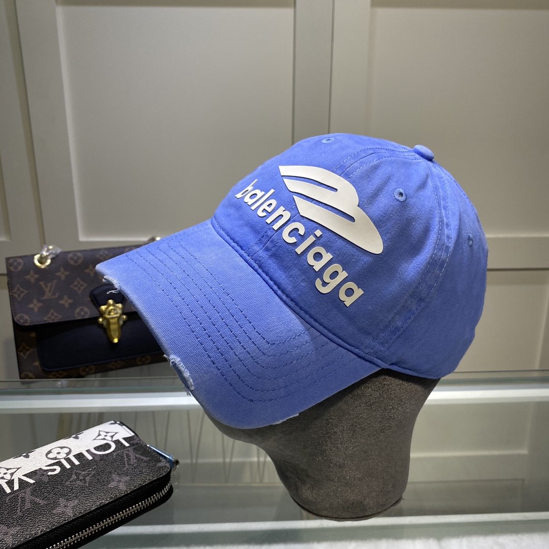 Balenciaga Logo Cap In Blue - Soul Replicas