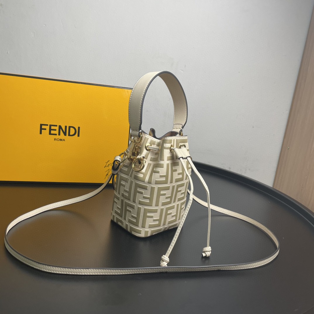 Fendi Mon Tresor Beige Mini Bag For Woman 18cm/7in 8BS010A659F174X - Soul Replicas