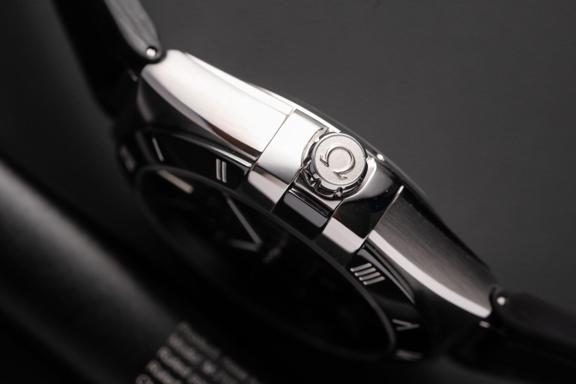 Omega Constellation Replica Watch Black Dial Leather Strap 42mm - Soul Replicas