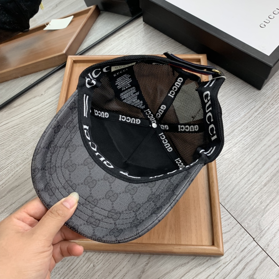 Gucci Canvas Baseball Cap Black - Soul Replicas