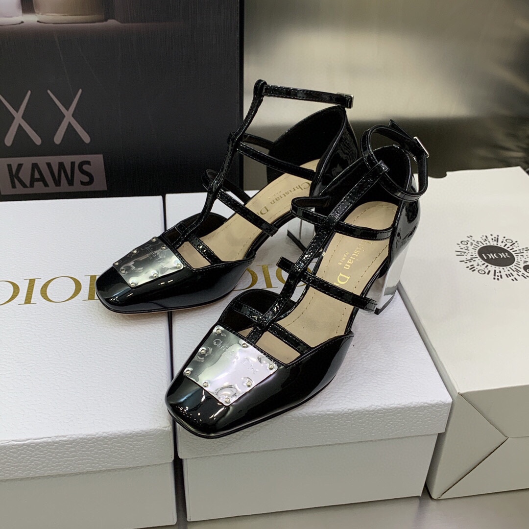 Christian Dior Women's La Parisienne Dior Ballerina Flat Black For Women CD KDB736PMI_S19X - Soul Replicas