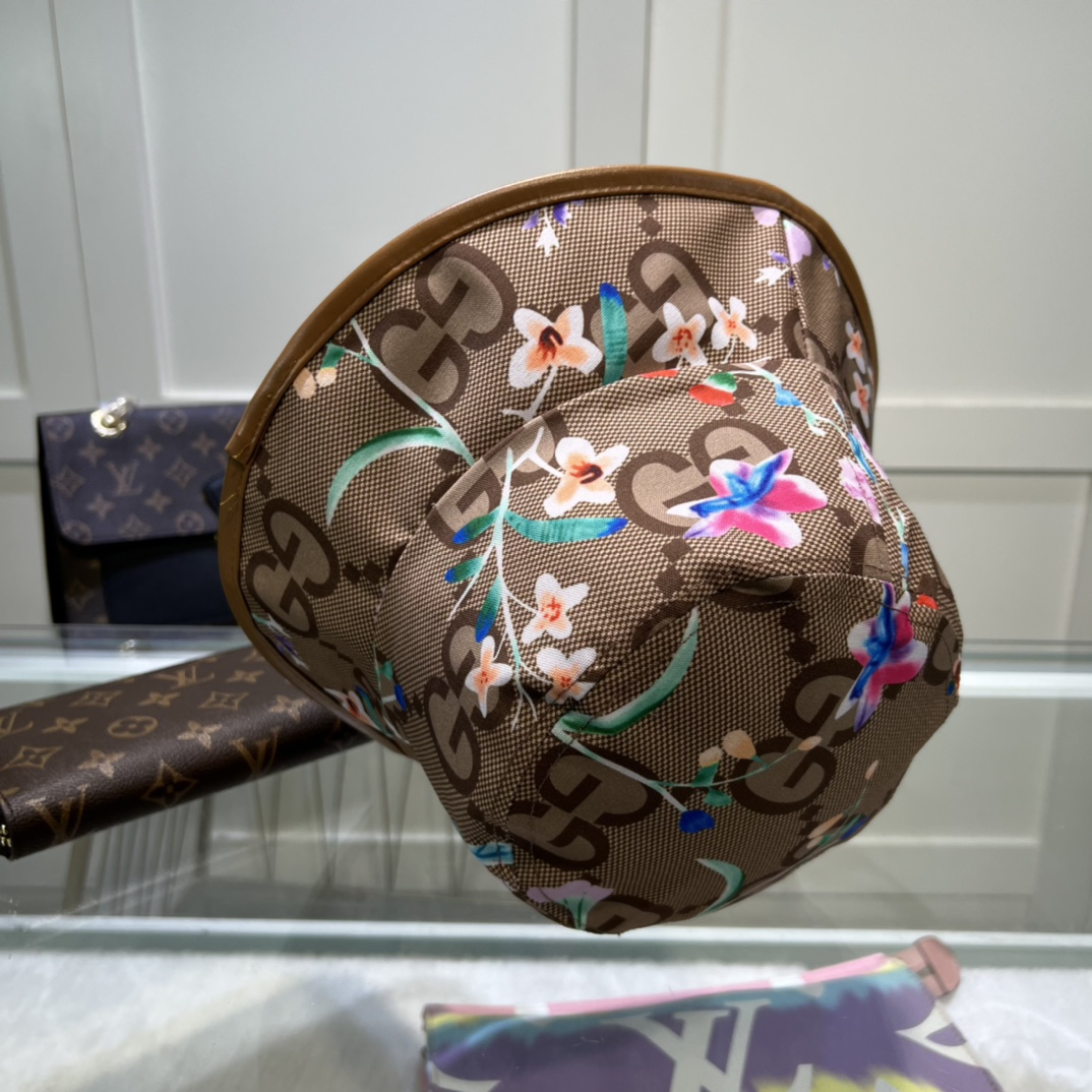 Gucci Jumbo Gucci Fedora Hat With Floral Embroidery Beige Gucci Hat ‎701842 3HAJM 2584 - Soul Replicas